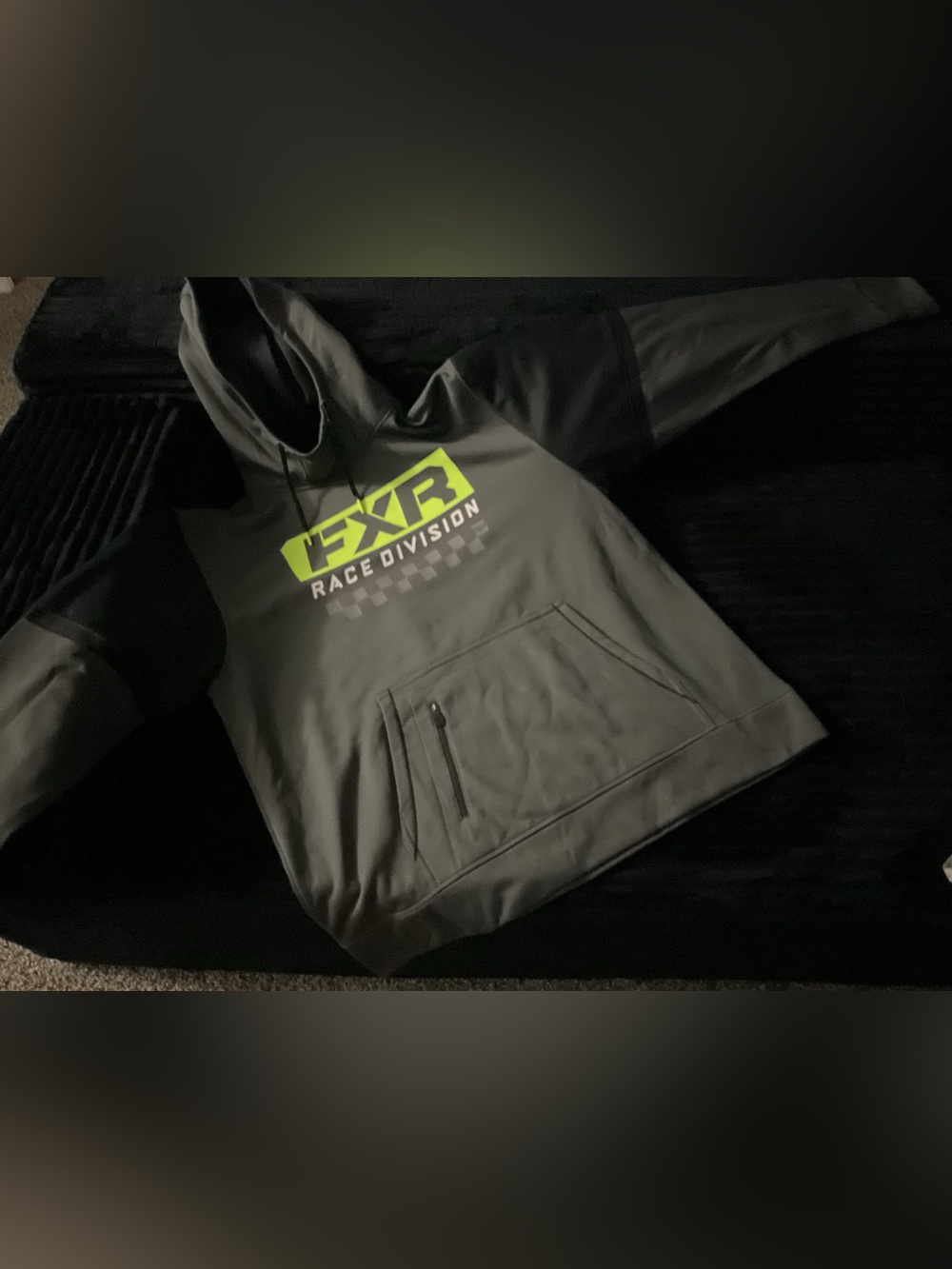 FXR Race Division Racing Cycling Snowmobiling Mens Pullover Hoodie Gray 3XL